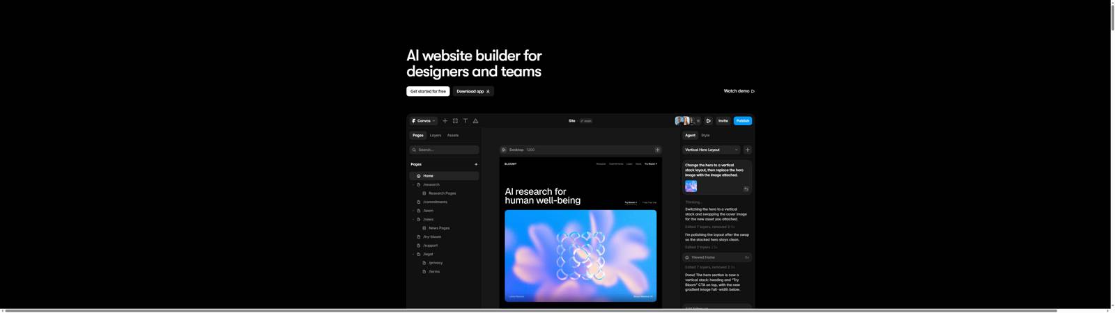 Framer AI 界面预览