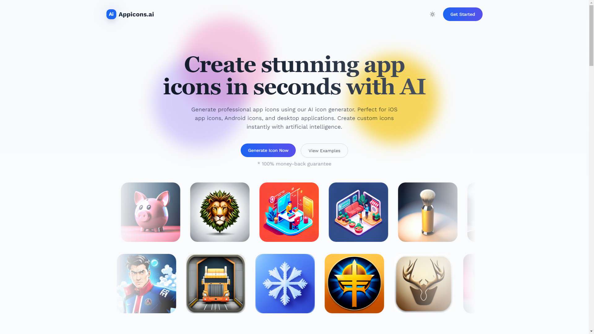 Appicons AI 界面预览