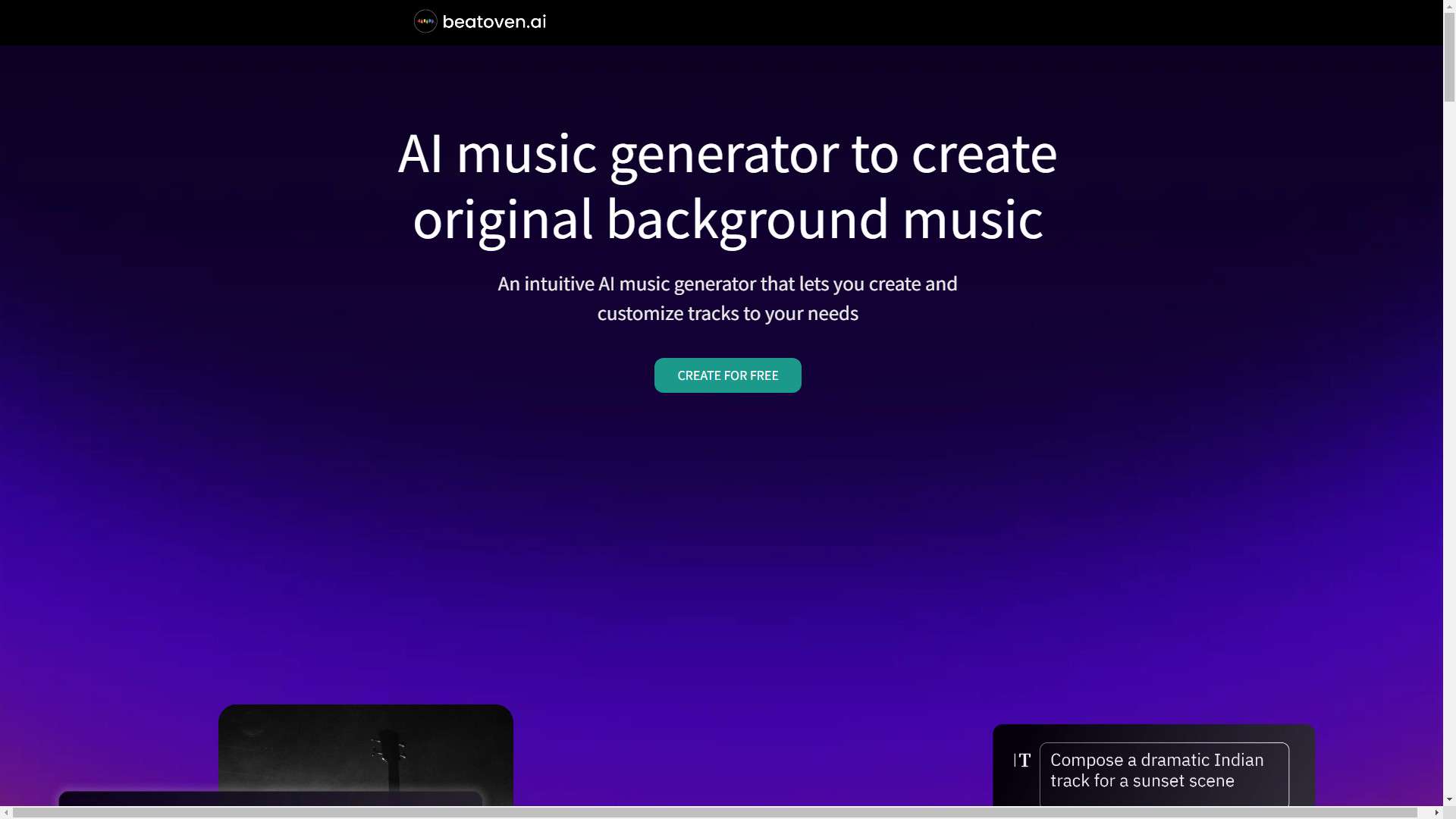 beatoven.ai 界面预览