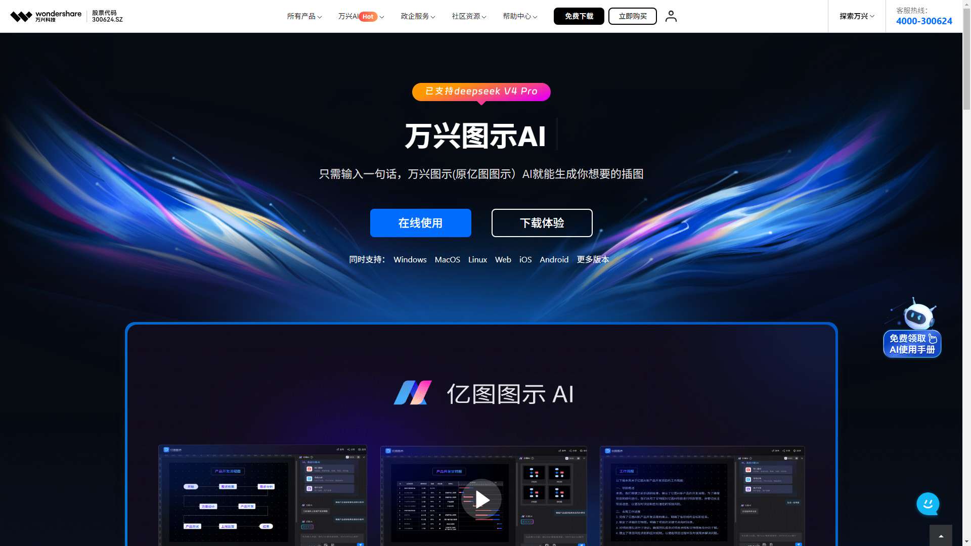 亿图图示AI 界面预览