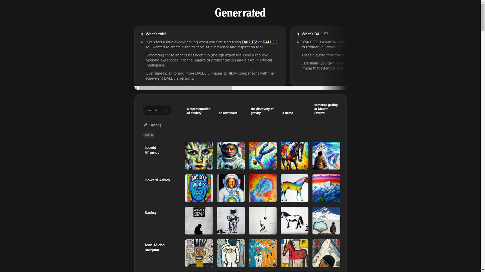 Generrated 界面预览