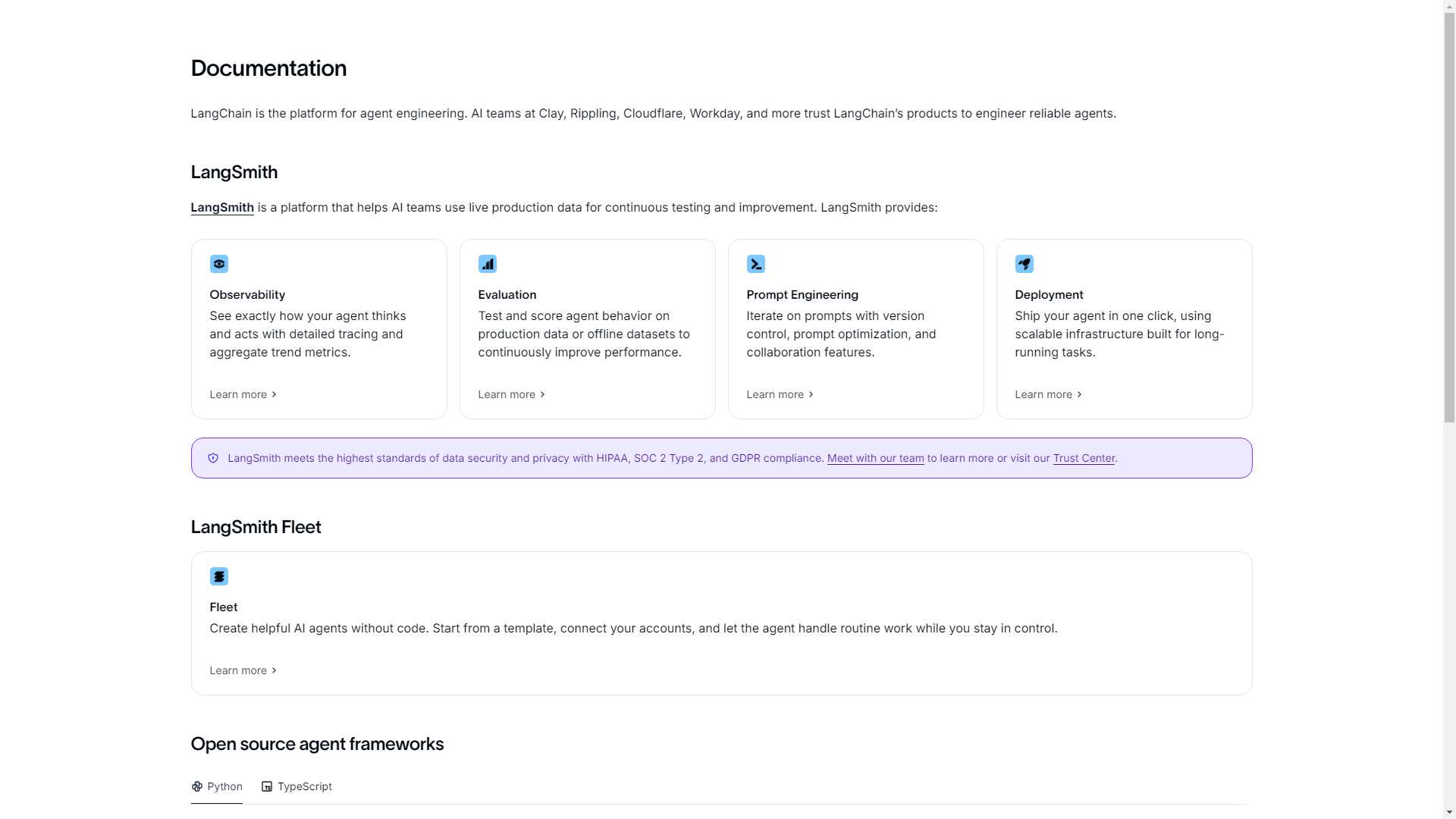 LangChain 界面预览