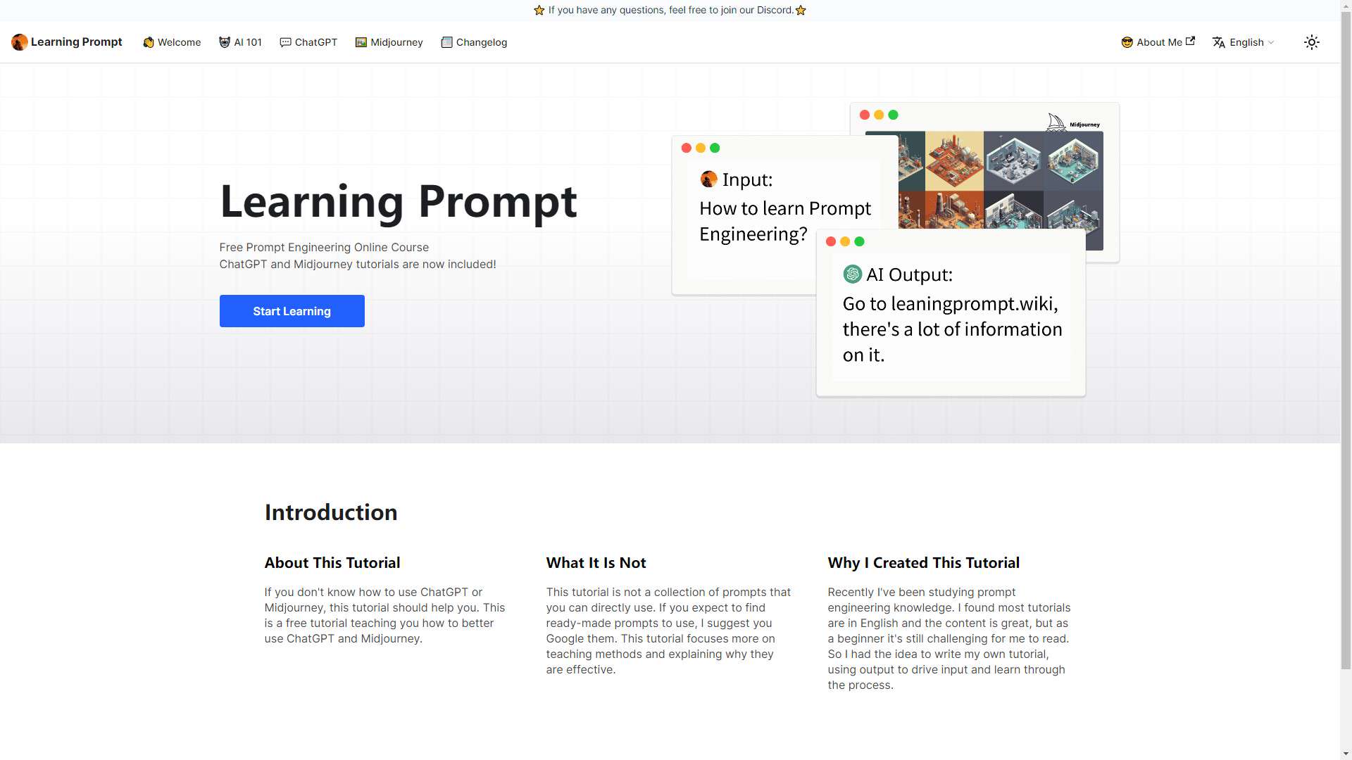 Learning Prompt 界面预览