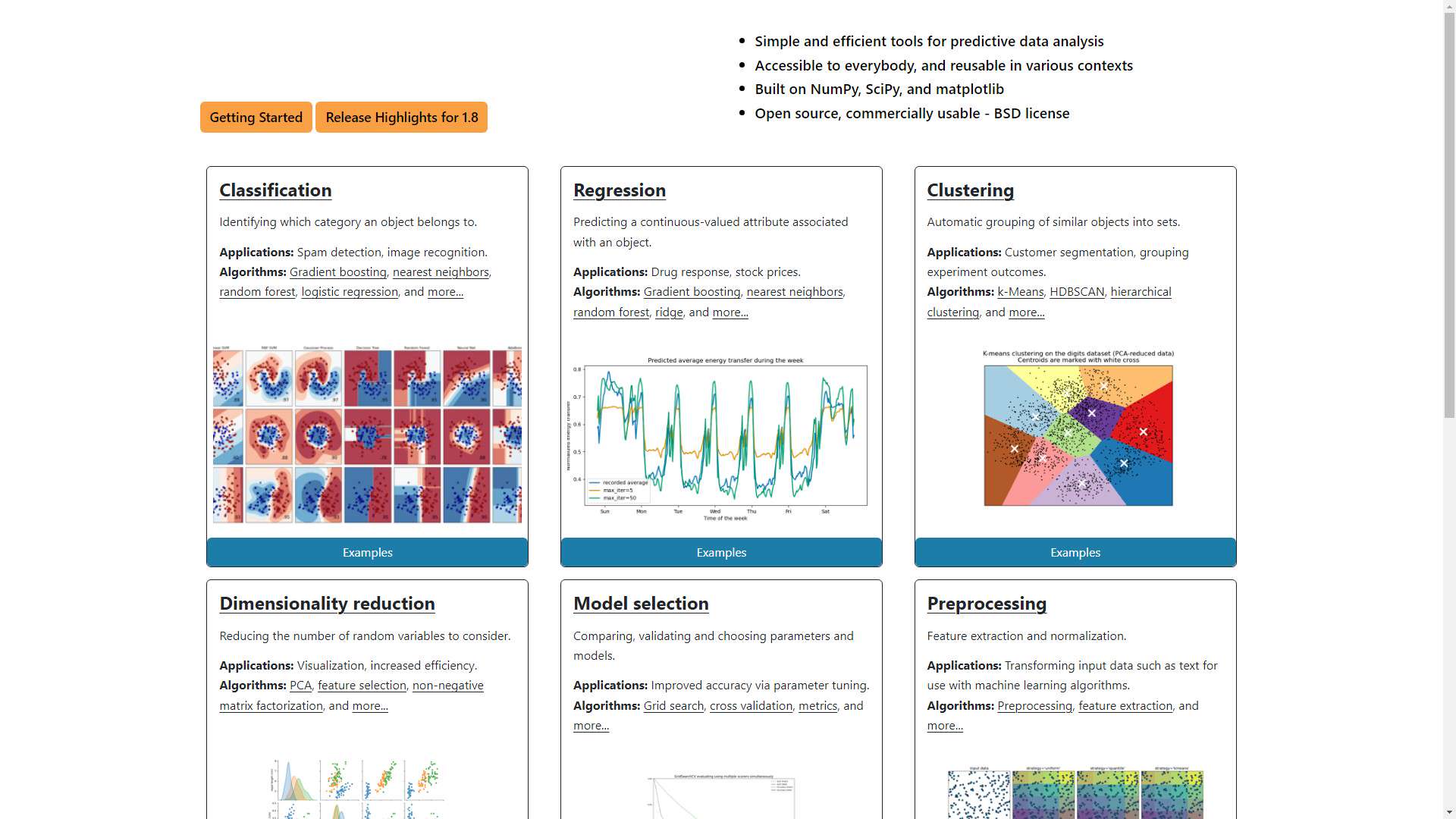 Scikit-learn 界面预览