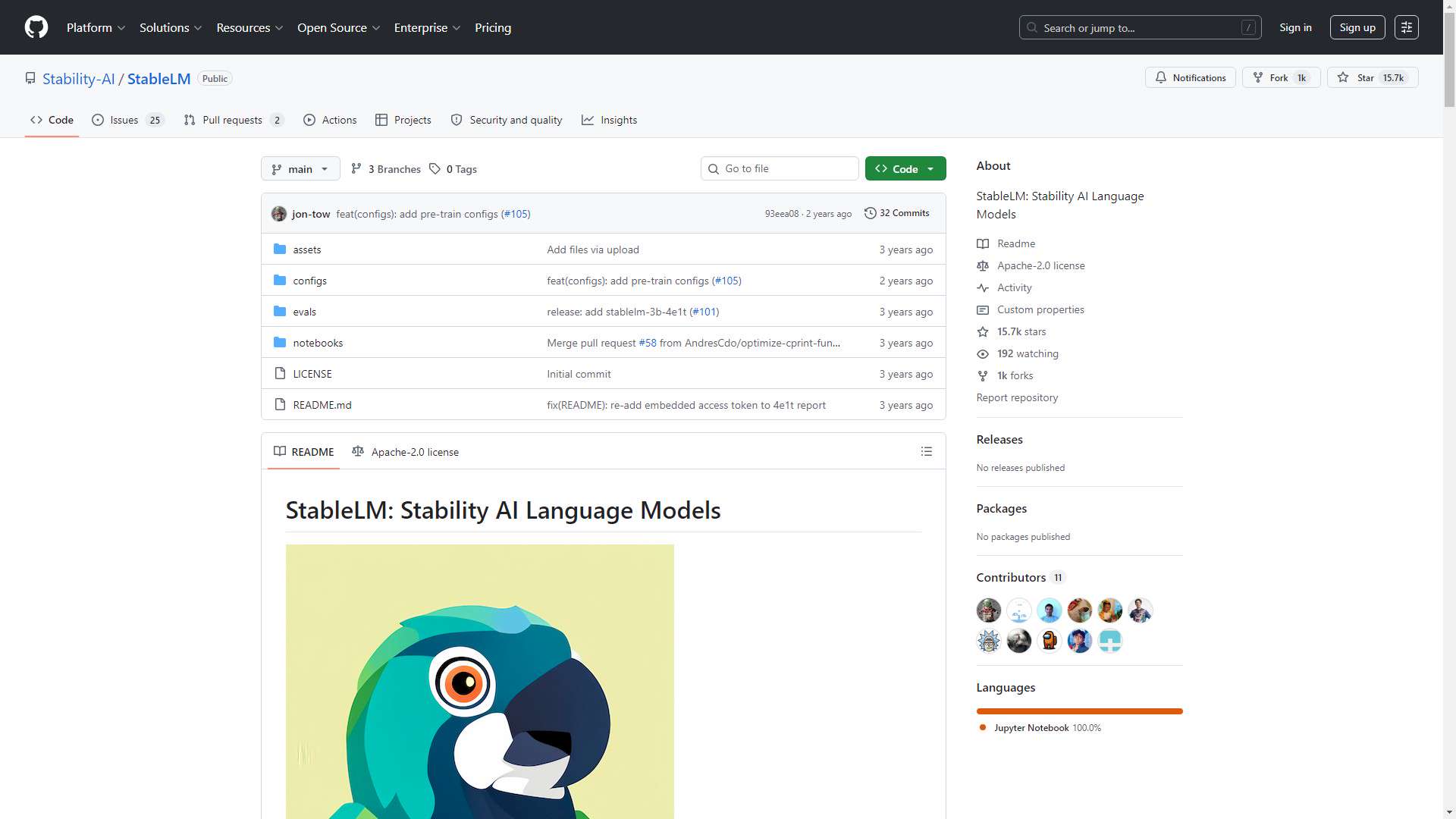 StableLM 界面预览